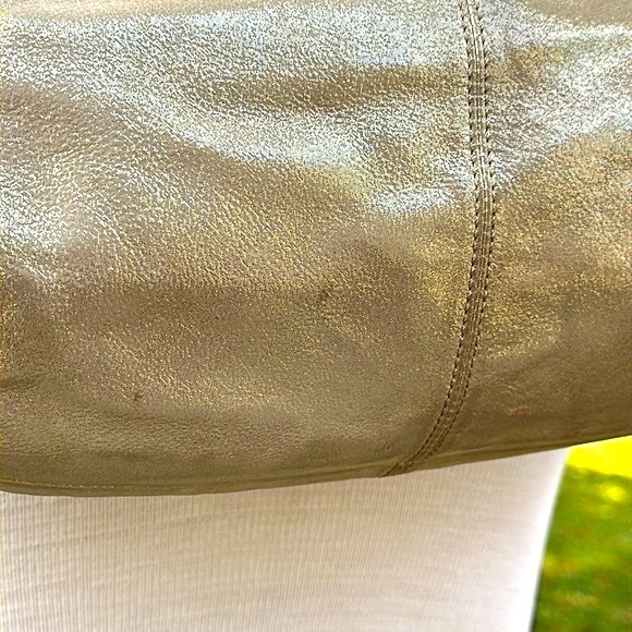 COACH F15204 Champagne Metallic Shimmer Tote Shoulder Bag - Picture 9 of 13